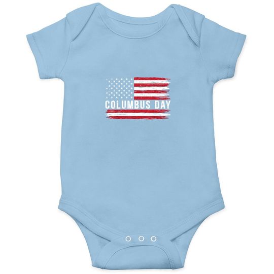 Christopher Columbus Day Usa Flag Italian American Heritage Baby Bodysuit