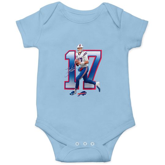 Josh Allen Royal Buffalo Bills Powerhouse Player Graphic Baby Bodysuit