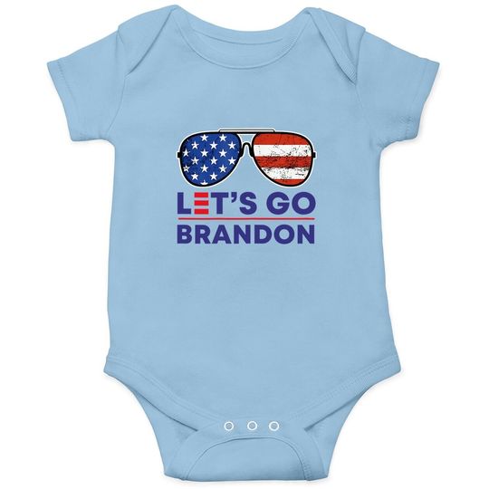 Let's Go Brandon Conservative Anti Liberal Us Flag Baby Bodysuit