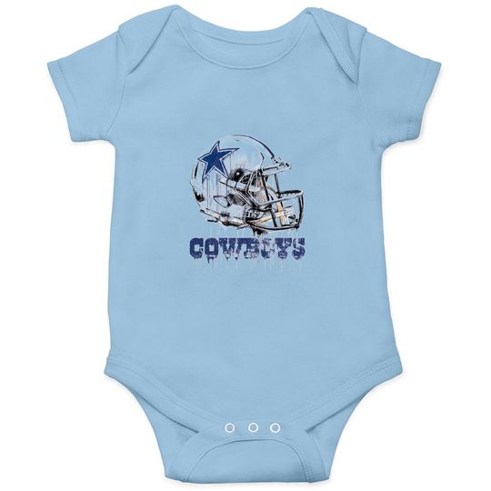 Dallas Cowboys Drip Helmet Baby Bodysuit