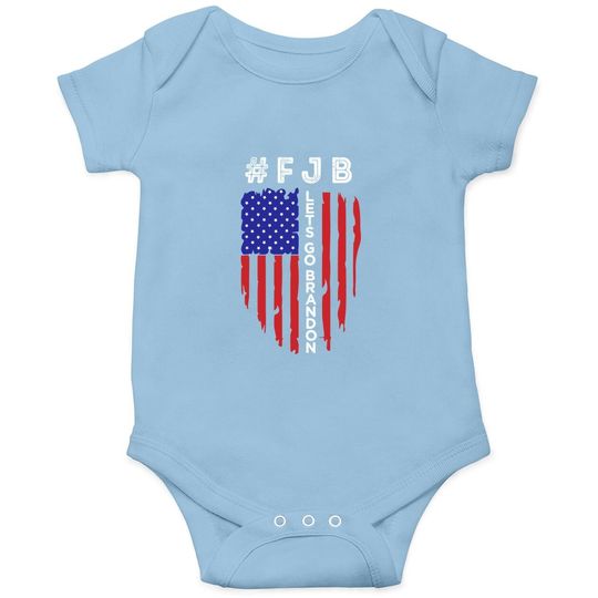 Let's Go Brandon Conservative Anti Liberal Us Flag Baby Bodysuit