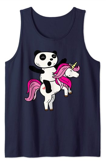 Panda Unicorn Tank Top Cute Meme Pandacorn Animal