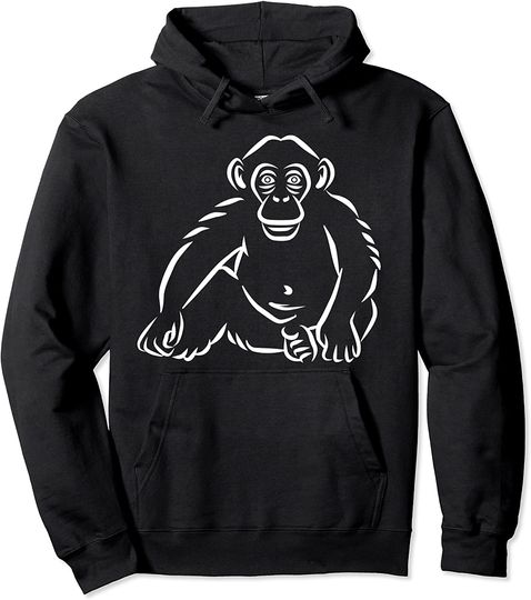 Monkey Hoodie chimpanzee Pullover