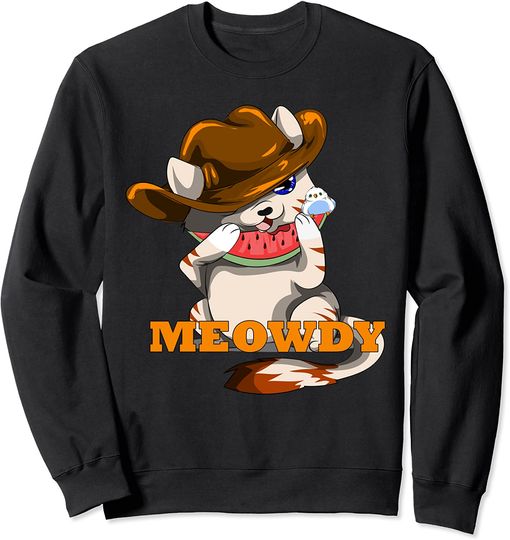 Cowboy Cats Sweatshirt Person Kitten Cowboy Pet Animal Kitty Meowdy Cat
