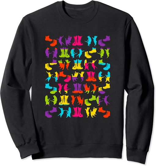 Boots For Cats Sweatshirt Classic 80s House Music Four On The Floor Boots And Cats