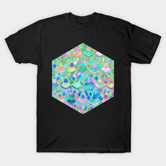 Art Deco Watercolor Patchwork Pattern 2 - Pattern - T-Shirt