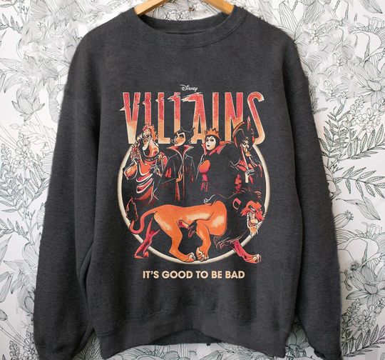 Retro Disney Villains Group Sweatshirt