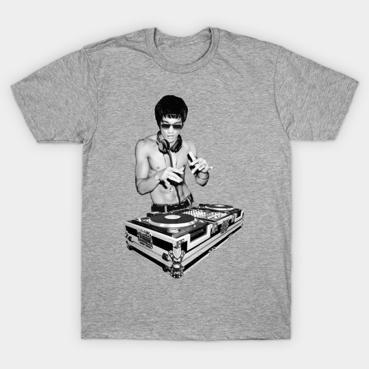 DJ Bruce Lee Remastered V1 - Black and white - Bruce Dj - T-Shirt