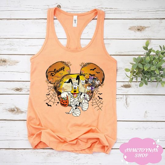 Disney Pluto Halloween Tank, Vintage Disney Halloween Tank, Pluto Halloween Tank