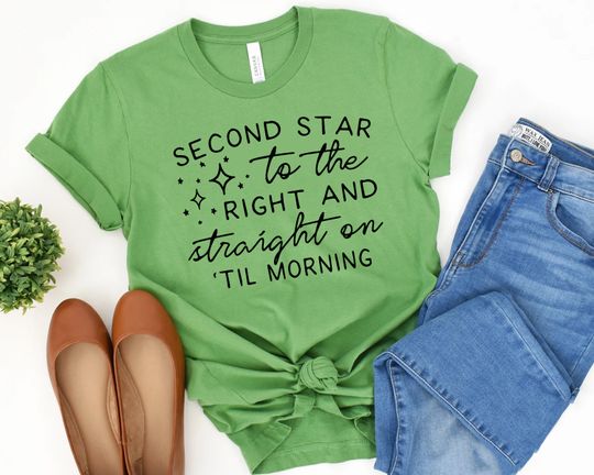 Peter Pan Shirt, Disney Shirt, Second Star To The Right, Disney shirt, Women's Disney shirt