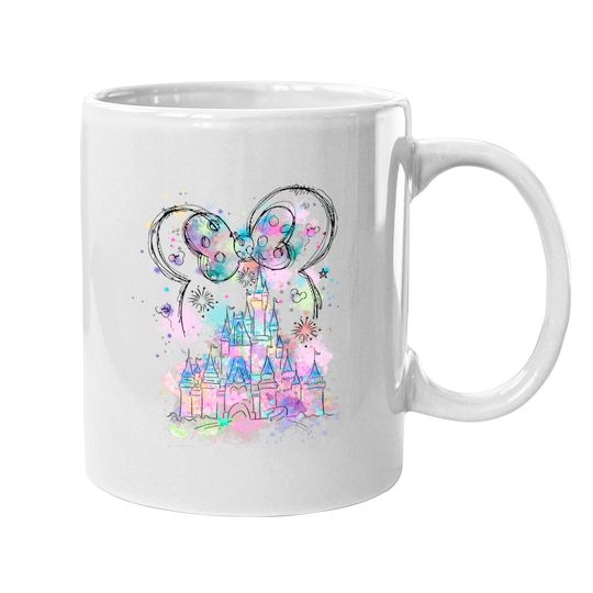 Watercolor Disney Castle Mugs, Minnie Ears Magic Kingdom Mugs, Disney Mugs