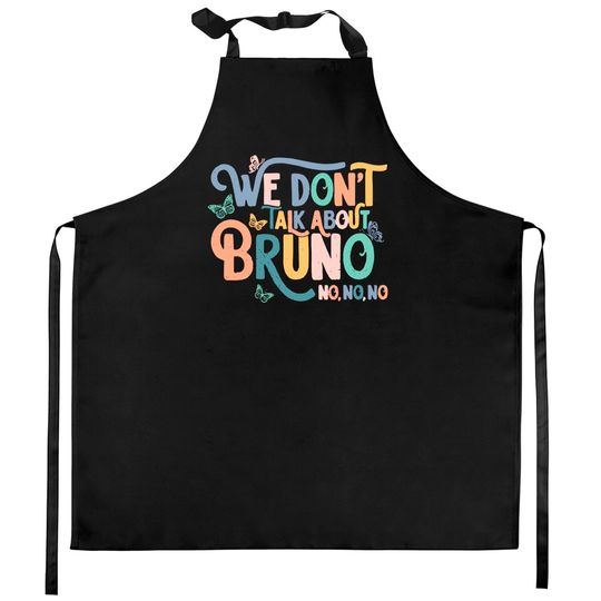 We Don't Talk About Bruno Kitchen Aprons, Disney Encanto Kitchen Aprons, Madrigal Family Kitchen Aprons
