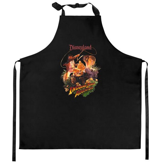 Indiana Jones Adventure Disneyland 1995 Comfort Colors Kitchen Aprons,Indiana Jones Kitchen Aprons