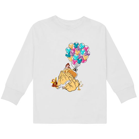 Disney Belle Kids Long Sleeve T-Shirts, Beauty And The Beast Kids Long Sleeve T-Shirts, Belle Princess