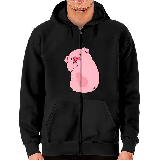 Disney Channel Gravity Falls Waddles the Pig Zip Hoodies