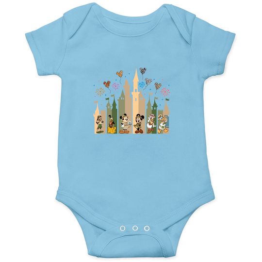 Disney Safari Castle Onesies, Mickey Safari Friends Onesies, Matching Squad Onesies, Disney Family Vacation Onesies