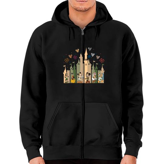Disney Safari Castle Zip Hoodies, Mickey Safari Friends Zip Hoodies, Matching Squad Zip Hoodies, Disney Family Vacation Zip Hoodies