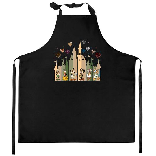 Disney Safari Castle Kitchen Aprons, Mickey Safari Friends Kitchen Aprons, Matching Squad Kitchen Aprons, Disney Family Vacation Kitchen Aprons