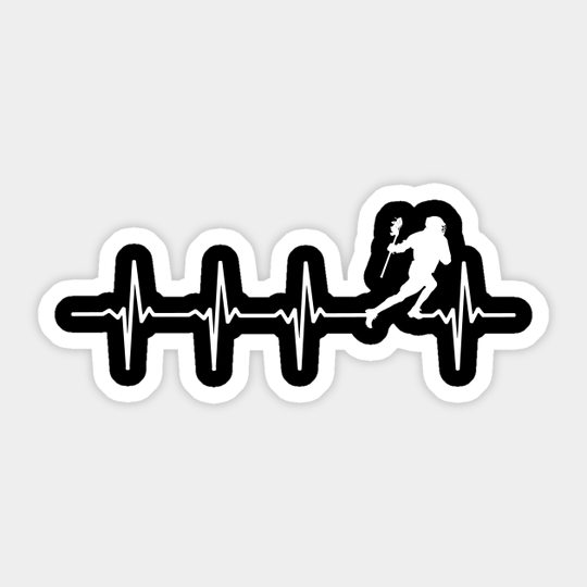 Lacrosse Heartbeat Gift For Lacrosse Players - Lacrosse - Sticker