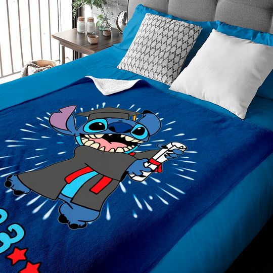 Stitch Graduation 2023 Baby Blankets/Disney Stitch Graduation Toddler Baby Blankets