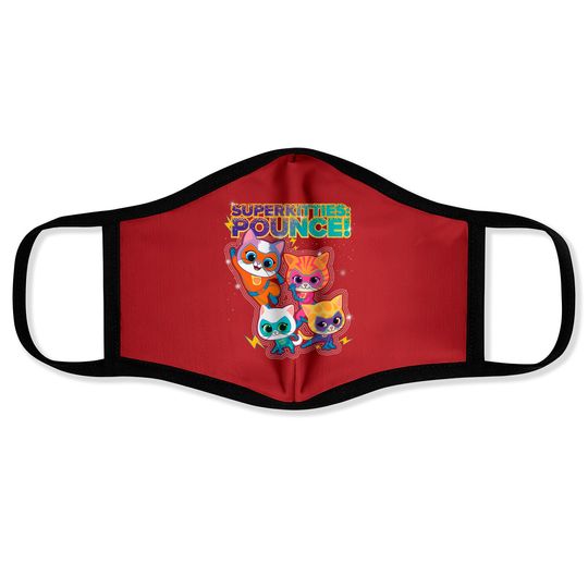 Disney Junior SuperKitties Squad Pounce Group Shot Face Masks, Magic Kingdom WDW Face Masks