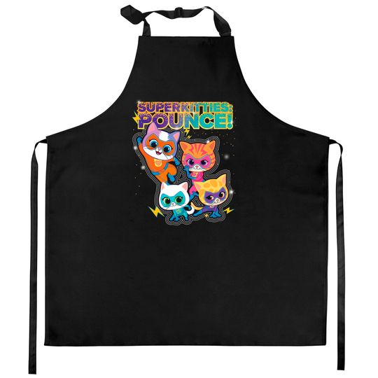 Disney Junior SuperKitties Squad Pounce Group Shot Kitchen Aprons, Magic Kingdom WDW Kitchen Aprons