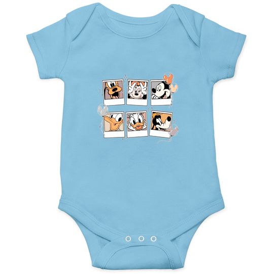 Retro Disney Mickey Polaroid Onesies, Mickey and Friends Onesies, Disneyland Onesies, Disneyworld Onesies