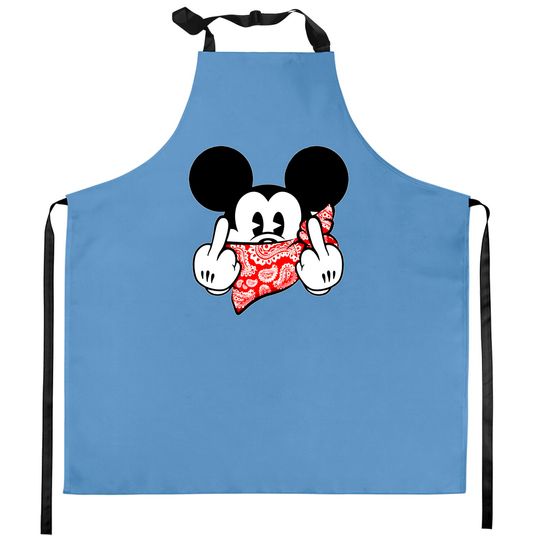 Mickey Mouse Kitchen Aprons Thug Life Gangster Disney Kitchen Aprons