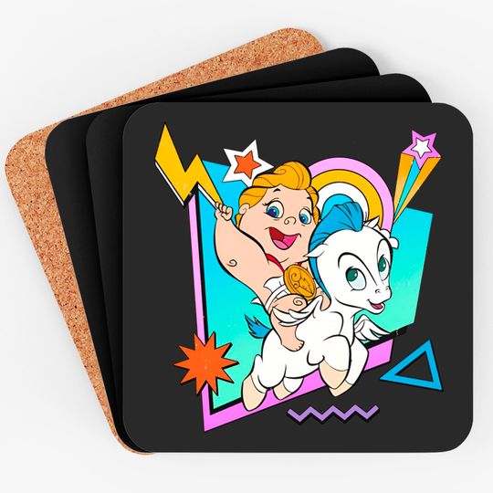 Retro 90S Baby Hercules and Pegasus Coasters / Disney Hercules Coasters