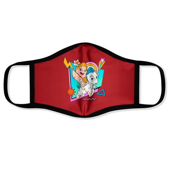 Retro 90S Baby Hercules and Pegasus Face Masks / Disney Hercules Face Masks
