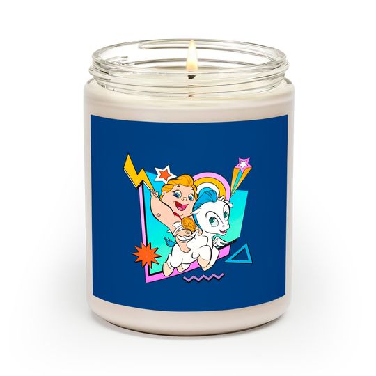 Retro 90S Baby Hercules and Pegasus Scented Candles / Disney Hercules Scented Candles