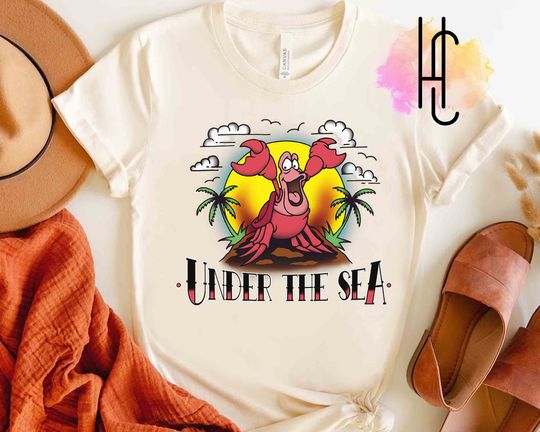 Disney The Little Mermaid Funny Sebastian Under The Sea Tattoo Shirt, WDW Trip T-shirt Family Birthday Gift