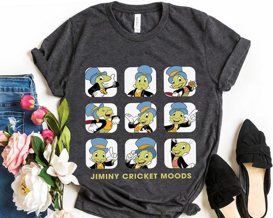 Disney Pinocchio Cute Jiminy Cricket Moods Retro Shirt, Magic Kingdom Trip Unisex T-shirt Family Birthday Gift