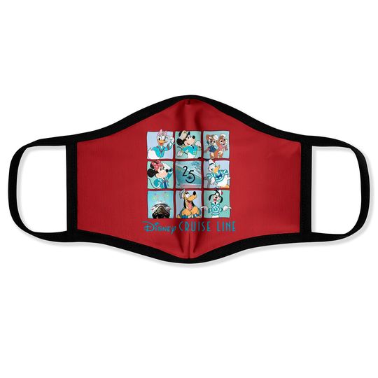 Disney Cruise line 25th anniversary Face Masks, Silver anniversary at sea Face Masks, Family cruise 2023 Face Masks