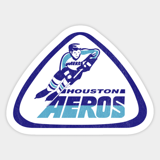 Defunct Houston Aeros Hockey 1972 - Texas - Sticker
