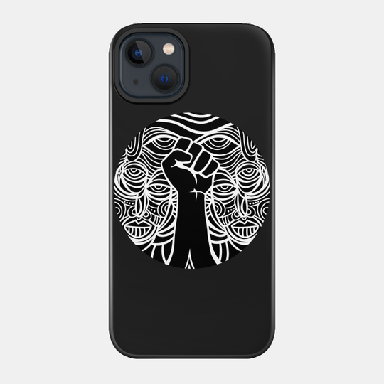 Power (black) - African American Art - Phone Case