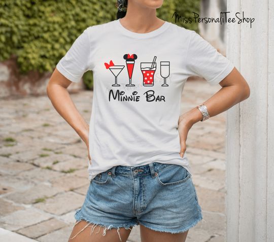 Minnie Bar Shirt, Disney Shirts, Drinking Shirts, Drinking Around the World Shirt, Epcot Tshirt
