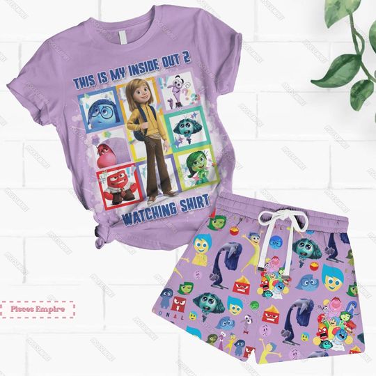 Inside Out 2 Pajamas Set, Disney Inside Out Shirt
