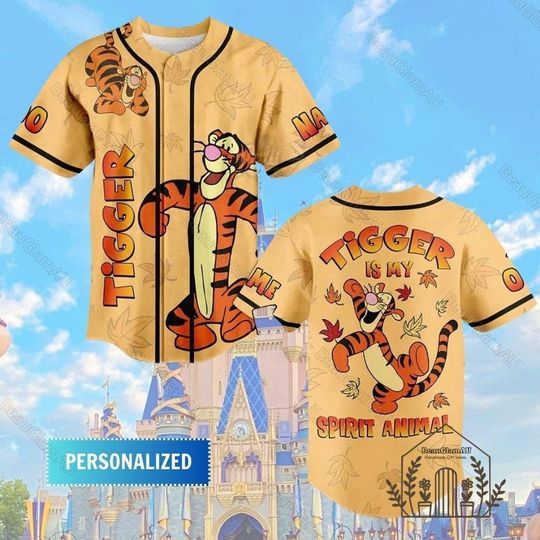 Winnie The Pooh Baseball Jersey, Disney Tigger Baseball Shirt