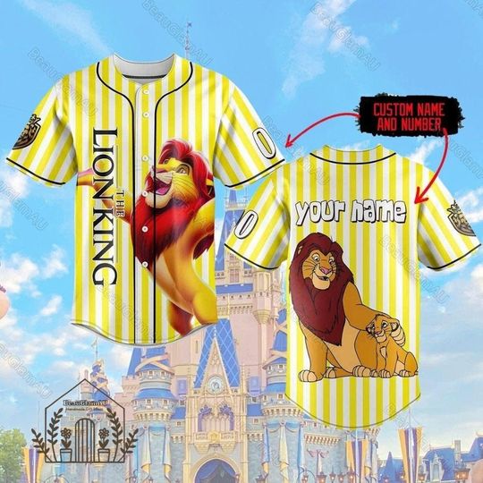 Simba Lion King Baseball Jersey, Disney Lion King Shirt, Lion King Baseball Shirt