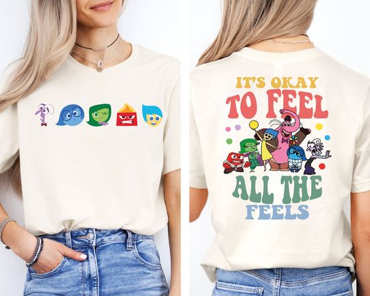 Disney Inside Out It's Okay To Feel All The Feels Shirt, Mental Health shirt
