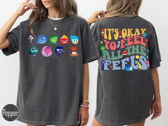 It's Okay To Feel All The Feels Shirt, Inside Out 2 Shirt, Disney Pixar Shirt
