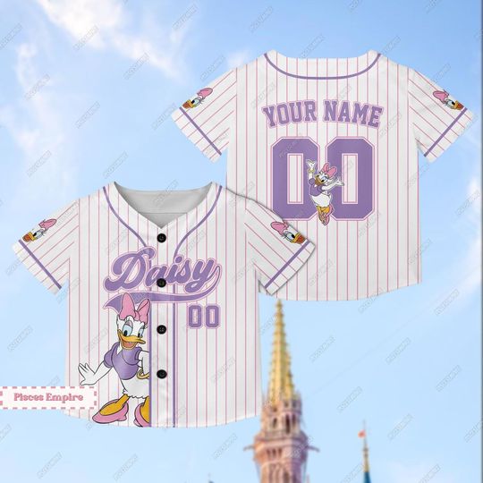 Daisy Duck Baseball Shirt, Personalized Daisy Duck Shirt, Disney Daisy Jersey Shirt,