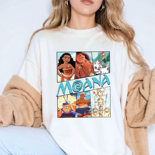 Moana Characters Shirt, Disney Moana Family Shirt, Disneyland Vacation Shirt, Disney Hei Hei Pua Maui Tamatoa Gramma Tala