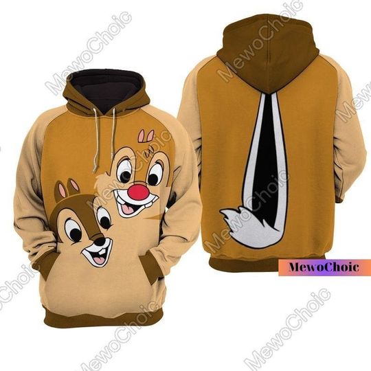 Disney Chip And Dale Hoodie, Cartoon Movie Men Women Hoodie