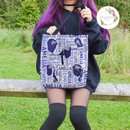 Personalized Watercolor Disney Inside Out Tote Bag, Inside Out 2 Movie 2024 Birthday Bag