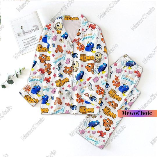 Finding Nemo Pajama Set, Disneyland Family Pajamas, Disney Pjs For Women, Bridesmaid Pajamas