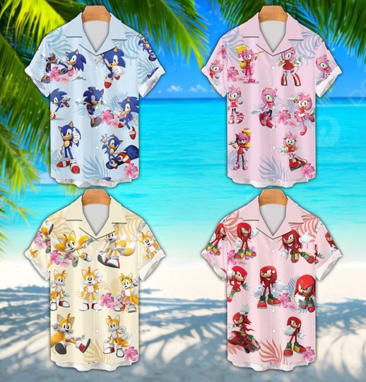 Ddisney Sonic The Hedgehog Hawaiian Shirt Summer Beach Sonic Shirt