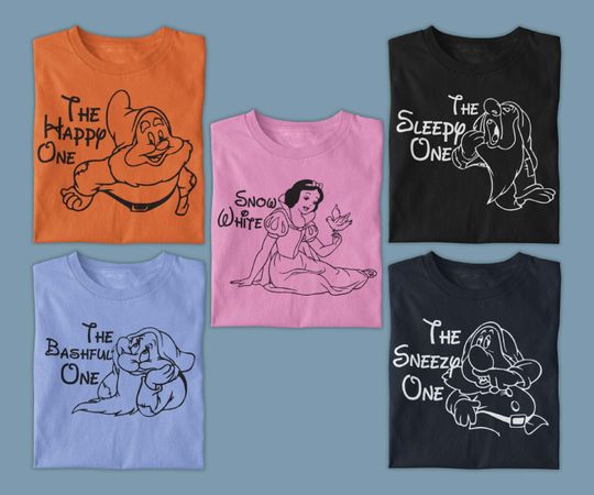 Seven Dwarfs Shirts, Seven Dwarfs, Disney Group Shirts, Snow White, Disney Family Shirt, Shirts for Family, Disney family, Seven Dwarfs Gift