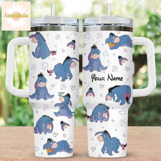 Eeyore 40oz Tumbler, Personalized Tumbler, Winnie The Pooh Tumbler, Disney Donkey Tumbler
